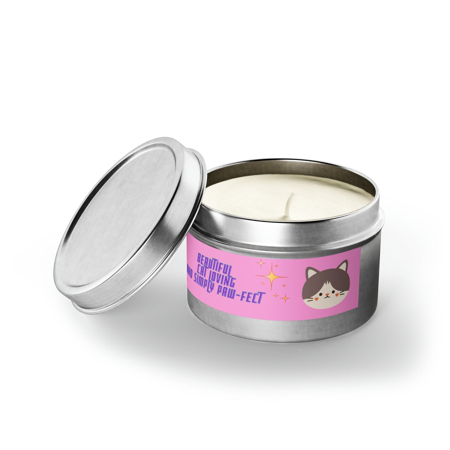 Tin Candle For Cat Lovers